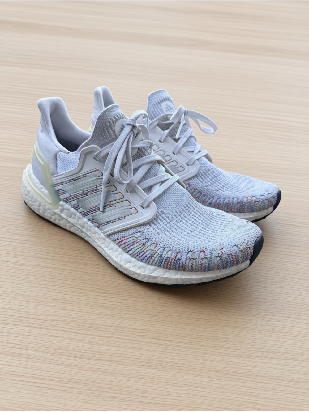 Adidas Ultraboost 20 White Multicolor Running Shoes Women’s 7.5